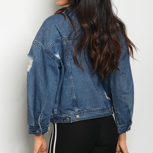 O&O Lace Up Denim Jacket - Picture 2 of 2